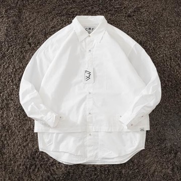 西山好牛COMFY日系機能純棉大口袋單肩挎包拼接長袖寬松襯衫CMF潮