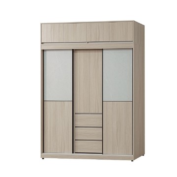 ASSARI-夏禾6尺雙色加高推門衣櫃(寬182x深60x高231cm)