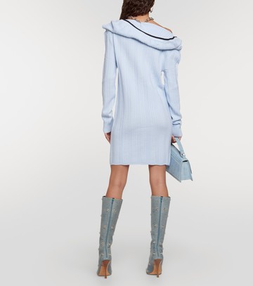 Y/Project Chain-embellished wool minidress