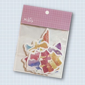 【MiKaLa】夢幻小島 彩虹光澤防水貼紙