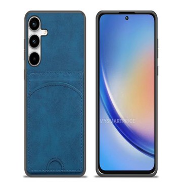 適用于三星A35手機殼支架磁吸插卡皮套GalaxyA25小眾24ultra防摔M54二合一a34商務M53全包邊S2210個性A71/A80