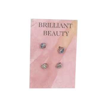 耀眼美人藍色與白色水滴鋯石鑽養耳棒鈦閃耀 鈦鋼耳環  藍色 白色