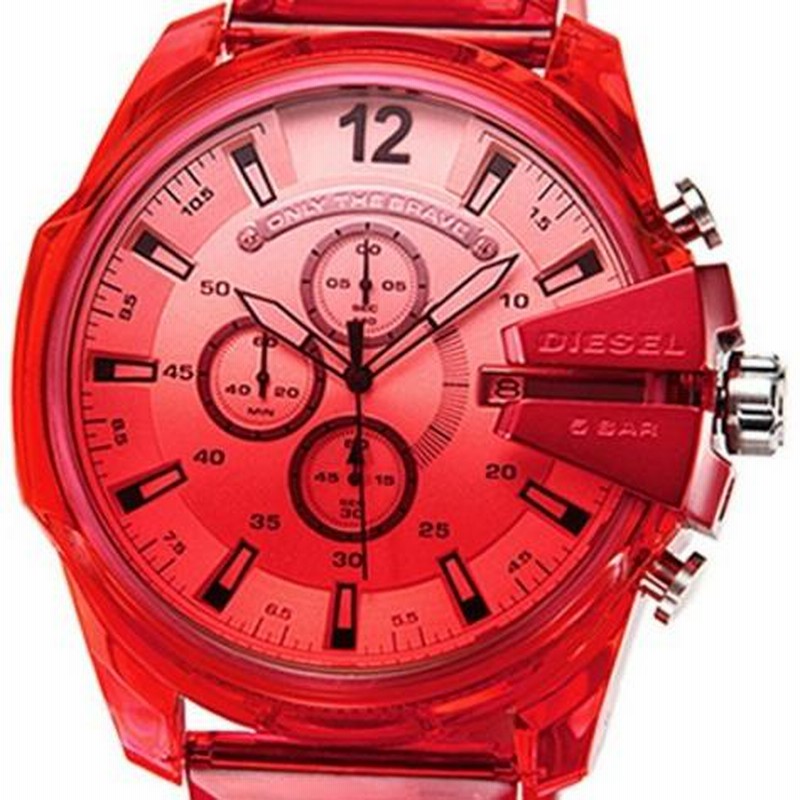 DIESEL DZ4534 レッド クロノグラフ 時計