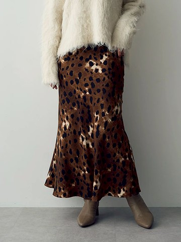 動物印花A字長裙(7C34L0L0300) - YECCA VECCA