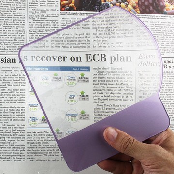 (超值3入組) 2x/154x115mm 菲涅耳超大視野書籤型放大鏡 CT-160