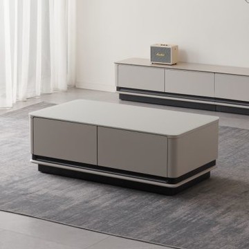 MUNA家居  C91-130型4.3尺玻璃大茶几/抽屜緩衝/不含電視櫃   130X70X46.5cm