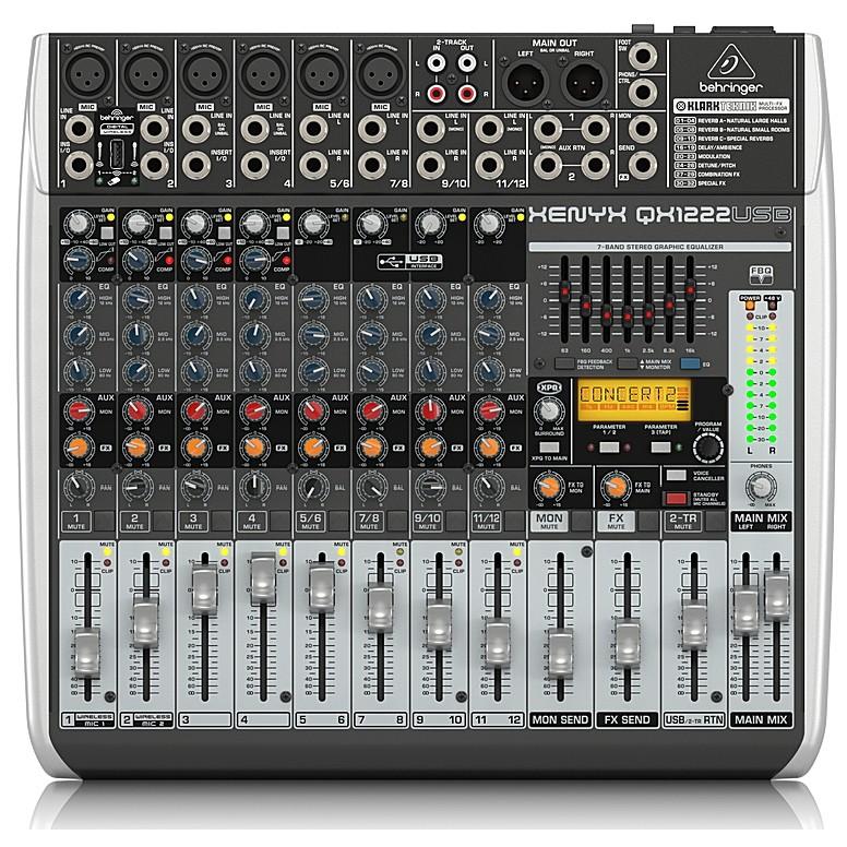 BEHRINGER べリンガー　USBオーディオインターフェース搭載 12chアナログミキサー　QX1222USB XENYX