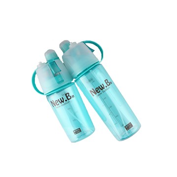 金德恩 親子款 運動噴霧杯 補水降溫兩用水瓶(三色可選) 600+400ml