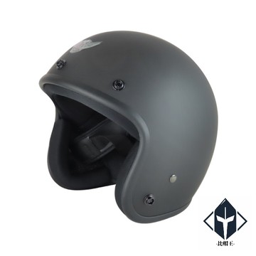 華泰 安全帽 K-805 素色 復古帽 騎士帽 平黑 半罩 半拆洗 比帽王
