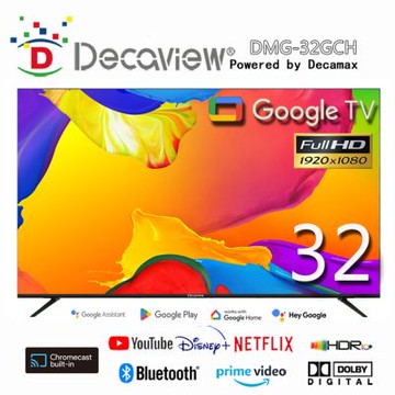 DECAVIEW 32吋 FHD HDR10 Google TV 聲控AI智慧聯網顯示器 DMG-32GCH