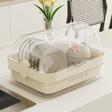 碗筷收納盒碗柜裝大容量碗盤帶蓋放碗家用廚房瀝水碗碟架桌面碗架 y806