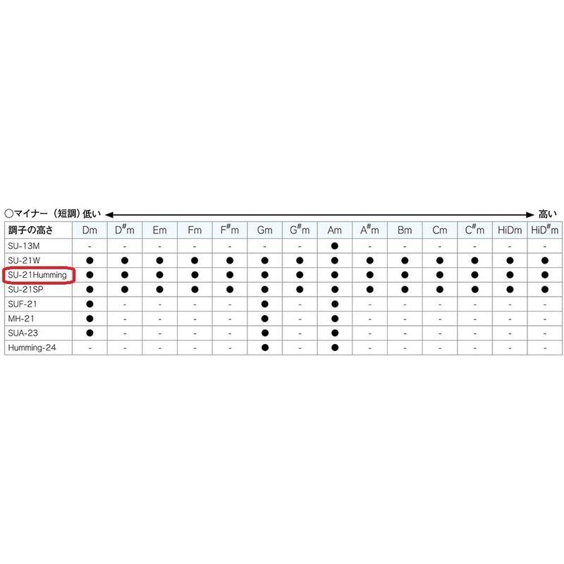 SUZUKI スズキ 21穴複音ハーモニカ ハミング SU-21 Humming D#m調