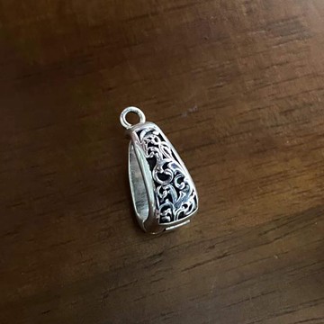 4.13小寶s925純銀復古浮雕植物吊墜女單墜萬能扣輕奢高級感僅吊墜