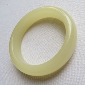 天然青白玉手鐲#0350 60mm