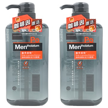 MENTHOLATUM 曼秀雷敦 男士咖啡因頭皮活力洗髮精 雙重活性因子 強健髮根 添加水解角蛋白 深層修護髮絲 頭皮活力配方 預防老化  550ml  2瓶