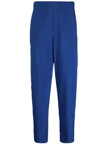 Maison Kitsuné - straight-leg cotton trousers - men - Cotton - M - Blue