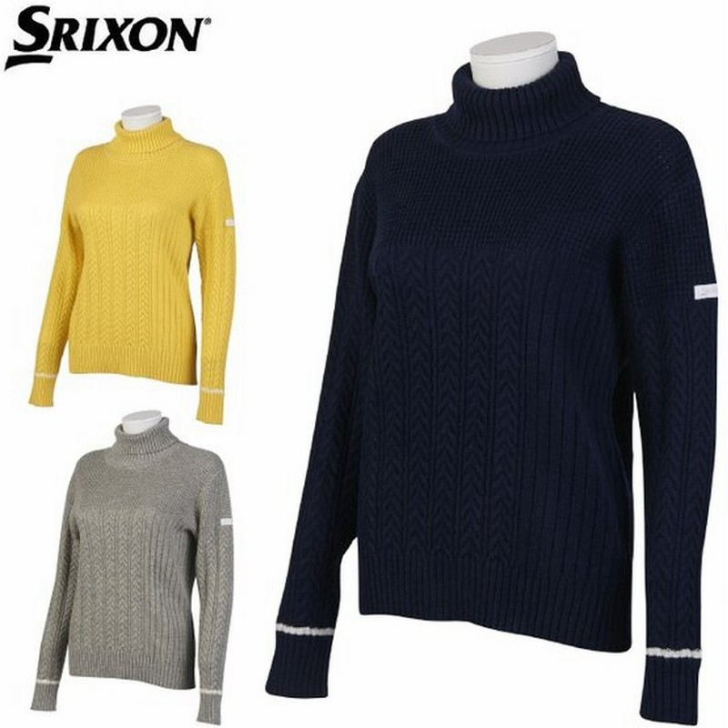 スリクソン Srixon ゴルフウェア セーター レディース ケーブルニットタートルネックセーター Rgwojl01 通販 Lineポイント最大0 5 Get Lineショッピング
