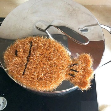 【99免運】????小魚造型花朵韓國菜瓜布【蓁澄媽好物】