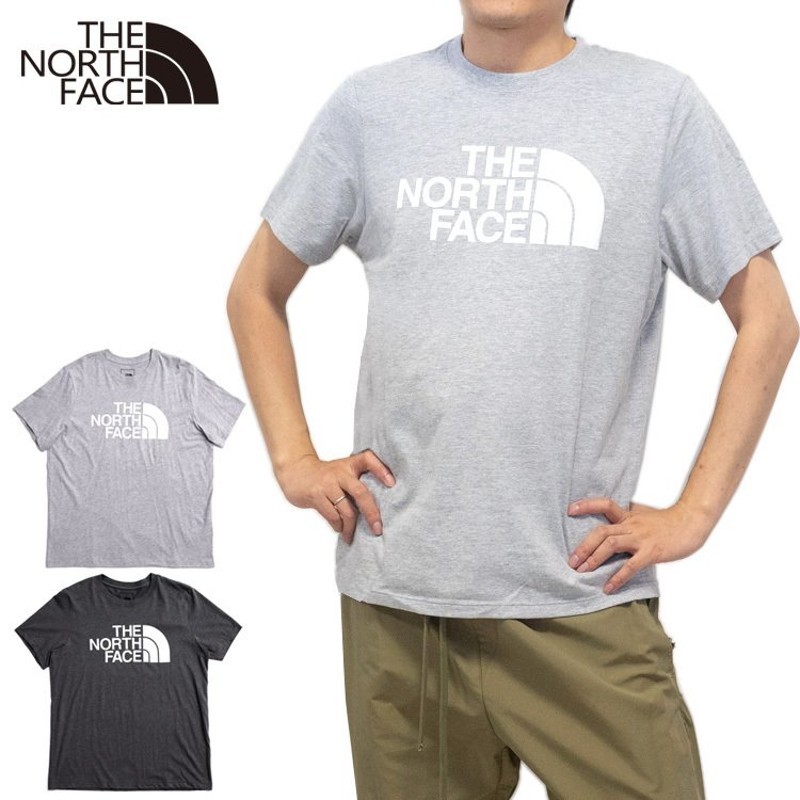 THE NORTH FACE ノースフェイス tシャツ 半袖 カットソー ビッグロゴ ユニセックス ロゴ メンズ グレー 通販  LINEポイント最大1.0%GET | LINEショッピング