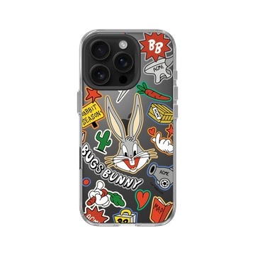 iPhone 16 Pro Clear Case（相機按鈕） 透明 - 樂一通 Looney Tunes - 兔巴哥貼紙款