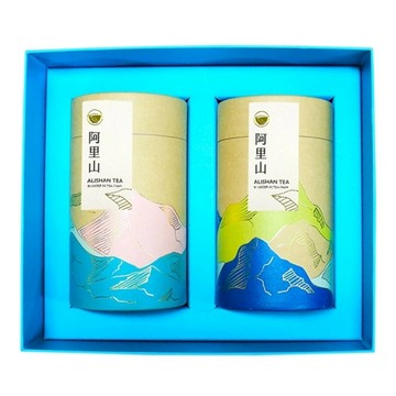 龍源茶品 鑫龍源 茶山漫遊阿里山高山茶葉禮盒 附提袋  茶葉150g 2罐  1盒