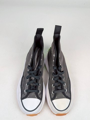 微瑕疵-左腳鞋面泛黃 167852C M4 Converse Run Star Hike 黑綠 半透明 鋸齒