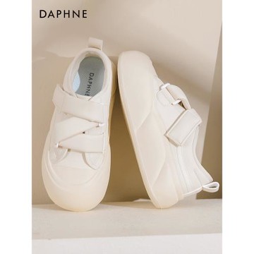 達芙妮大頭顯腳小厚底小白鞋女2025秋季新款小眾丑萌百搭休閑鞋子