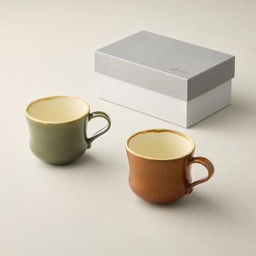 有種創意 - 日本美濃燒 - 和式復古對杯禮盒組(2件式) - 320 ml