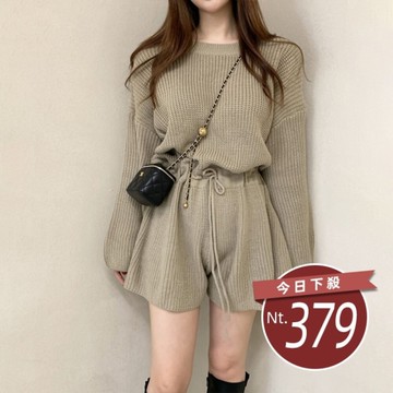 【台灣發貨】韓版小眾復古圓領收腰顯瘦針織連身褲 連身裙 吊帶裙 吊帶褲 女裝【S291】