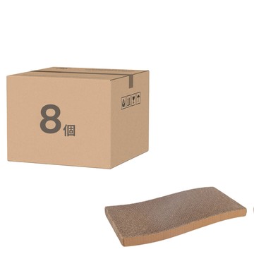 高精寵物 貓抓板 S型  木板色  8個  44.5 x 20 x 3cm