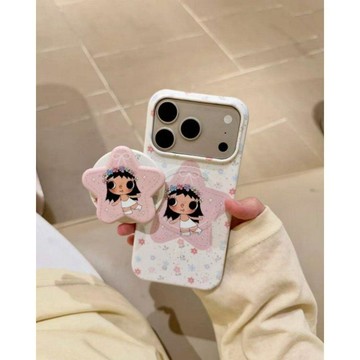 韓風彩花朵花環小玉適用iPhone17promax手機殼蘋果14/防摔15/16