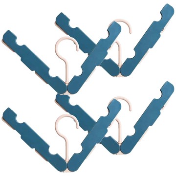 小麥購物 便攜摺疊衣架 G541 方形 34g  藍色  4個