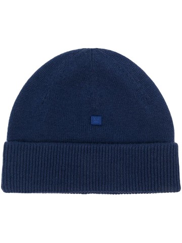 Acne Studios - turn-up brim wool beanie - unisex - RWS Wool - One Size - Blue