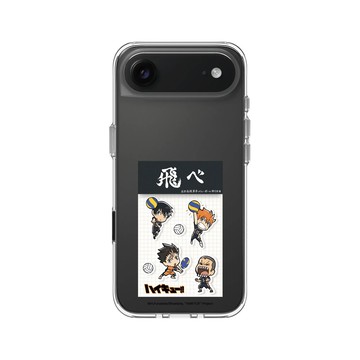 iPhone Air Clear Case（相機按鈕） 透明 - 排球少年 Haikyu!! - 烏野貼紙包設計款