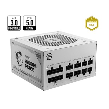 MSI 微星 MAG A850GL PCIE5 WHITE 850W(白色)金牌電源供應器