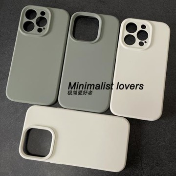 Minimalist lovers 真液態硅膠iPhone15promax手機殼16pro厚款防摔14plus適用于蘋果13保護套12全包簡約純色