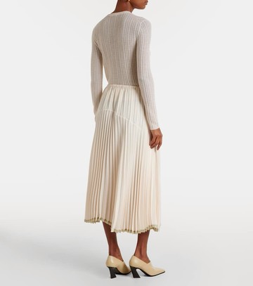 Vince Plissé tiered midi skirt