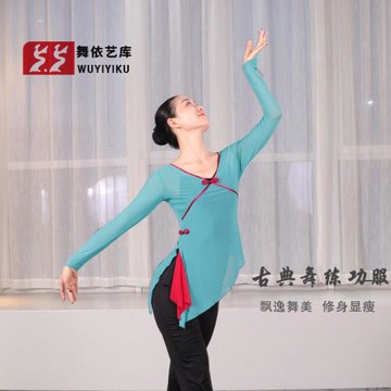 古典舞舞蹈服裝練功服女身韻紗衣形體基訓服民族舞秧歌演出服