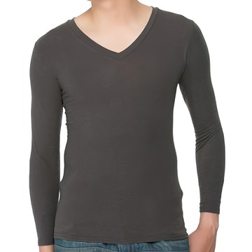 Free King 富立金 男款 極速V領發熱衣 台灣製  M  灰色