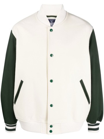 J.PRESS - colour-block sport jacket - men - Wool/Nylon/Cupro/Cotton - M - White