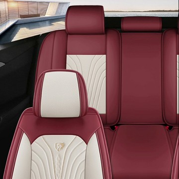 四季通用汽車坐墊全包圍座套打孔透氣納帕皮座椅套專用春夏車座墊