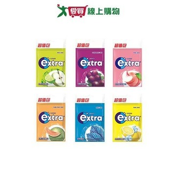 EXTRA口香糖超值包系列(香濃密瓜/無糖/清檸薄荷/青蘋萊姆/香甜葡萄/清甜水蜜桃)(62G/包)【愛買】