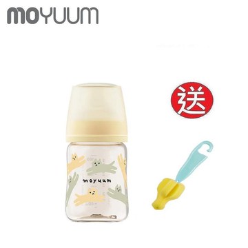 MOYUUM第三代PPSU寬口奶瓶 設計款170ml(1m+)(8809926452137貓咪夢境(檸檬黃)480元+送奶嘴刷