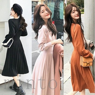 ニットワンピース レディース 40代 50代 ワンピース ワンピ 秋冬 無地 韓国風 着痩せ 通勤 ニットインナー 大人 オシャレ 通販 Lineポイント最大get Lineショッピング