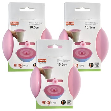 DOiNN 矽膠杯蓋 耐冷耐熱 -20°C~80°C  顏色隨機  10.5 x 1.4cm  3個