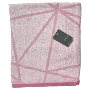 Crocodile 鱷魚 神秘格紋提花浴巾  63*137CM 300g  100%棉 台灣製造  粉色  1條