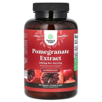Nature's Craft, 石榴提取物，500 毫克，120 粒膠囊