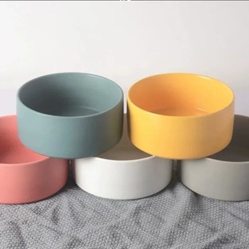 買一送一 陶瓷寵物碗貓碗狗碗水碗糧食碗微瑕疵零食碗疊放變高腳護頸沙拉碗【步行者戶外生活館】P