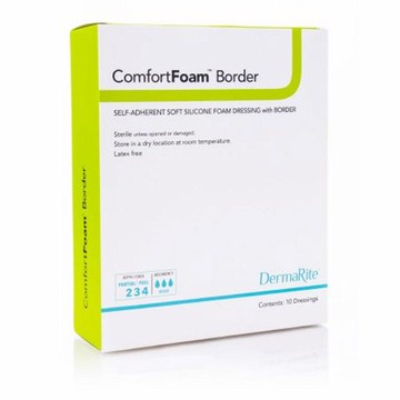 Silicone Foam Dressing 4 X 8 Inch Sterile 5 Count by DermaRite