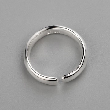 戒指男士純銀泛哲思999足銀ins簡約設計可調節實心指環單身尾戒子